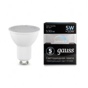 Лампа Gauss LED MR16 GU10-dim 5W 4100K  диммируемая