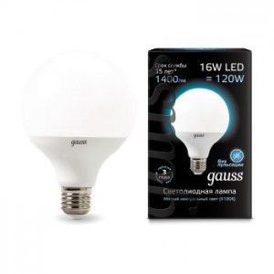 Лампа Gauss LED G95 E27 16W 4100K 1/32