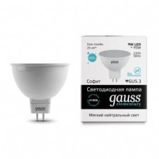 Лампа Gauss LED Elementary MR16 GU5.3 9W 4100K 1/10/100