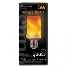 Лампа Gauss Led T65 Corn Flame 5W E27 1500K 1/10/100
