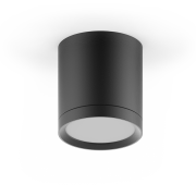 LED светильник накладной с рассеивателем HD014 6W (черный) 3000K 68х75мм 1/30