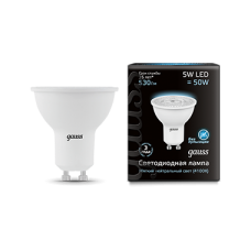 Лампа Gauss LED MR16 GU10 5W 4100K 1/10/100