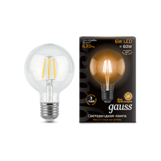 Лампа Gauss LED Filament G95 E27 6W 2700K 1/20