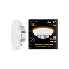 Лампа Gauss LED GX53 6W 2700K 1/10/50