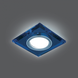 Светильник Gauss Backlight BL061 Квадрат. Синий/Хром, Gu5.3, LED 4100K 1/40