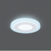 Светильник Gauss Backlight BL115 Кругл. Акрил, 3+3W, LED 4000K, Ø105, 1/40