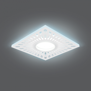 Светильник Gauss Backlight BL128 Квадрат. Белый, Gu5.3, 3W, LED 4000K 1/40